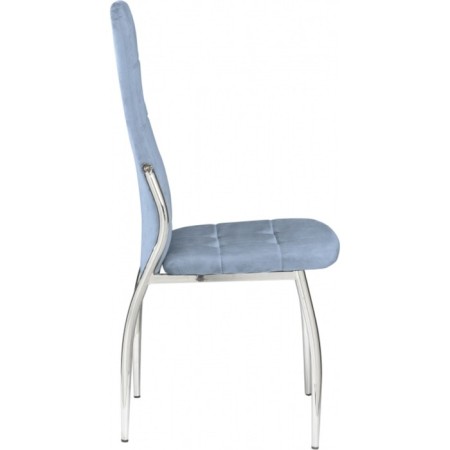 Farini Metal Metal Metal Carrier/Velur, Chrome/Blue 46x52x99 cm-2