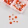 Decor for creativity Glass "Rhinestones. Red-orange" d = 2-4.8 mm nr 1188 pcs 6x8x1.5 cm