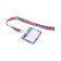 Badge horizontal, external 100 x 80mm, internal 52 x 82mm, tape 42 cm, corgs