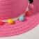 Hat with bombs for Minaku girl, size 50, pink color