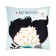 Ethel pillow "Hugs and Kisses" 40x40 cm, velor, 100% p/e