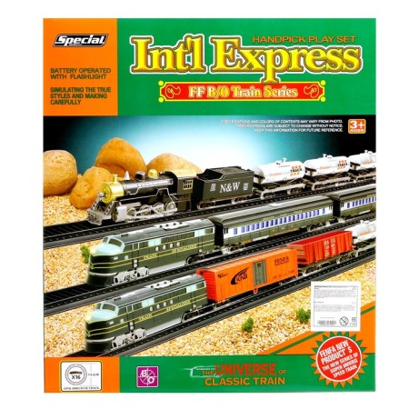 The Big Express railway, with light sound effects, length of the path 3.6 m-9