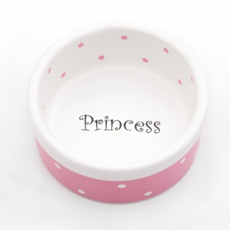 Ceramic bowl "Princess" 100 ml is small 8.5 x 3.5 cm, pink-2