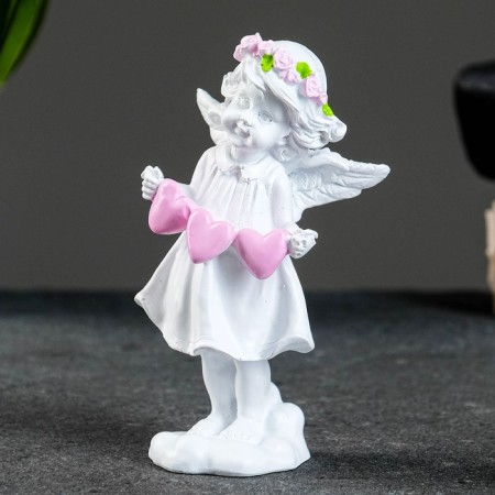 Figure "Angel with three hearts" 4.5x5.8x12cm-3