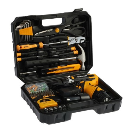 DREAR DREAR DEKO DKCD12FU -LI-ION, 12 V, 2x2 Ah, case + set of tools 104 pcs.