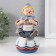 Souvenir Ceramics musical "Clown with a drum, sits on a cup" 9.5x12.5x19.5 cm