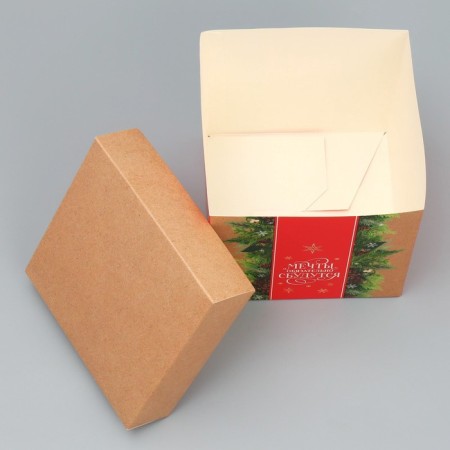 Folding box “Dreams will surely come true”, 15 x 15 x 15 cm, New Year-3