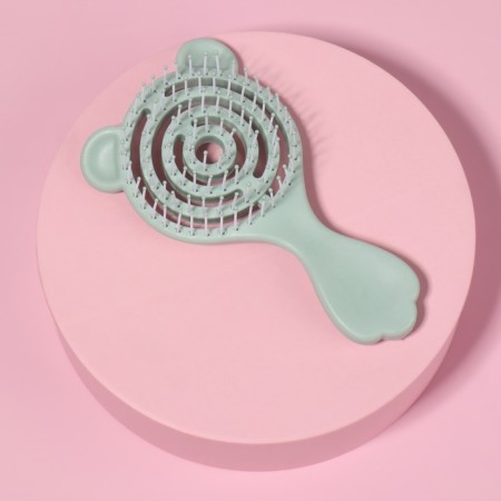 The comb is massage, ventilated, 13.5 × 7.5 cm, green color-2