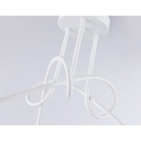 Lamp ceiling in the style of Ambrella Light, Loft, TR80414, 3HE27, white, chrome-4