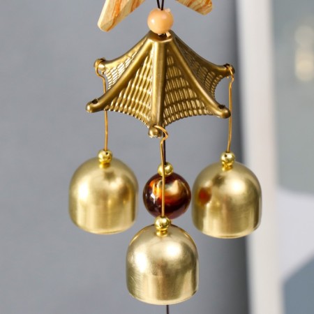 Wind Music Metal "Star" Sand 4 Bells 43x6 cm-2