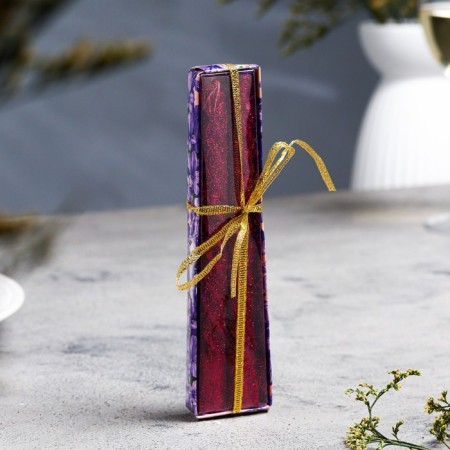A set of candles of twisted, 1.5x 15 cm, 2 pieces, sparkle, red-1