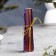 A set of candles of twisted, 1.5x 15 cm, 2 pieces, sparkle, red