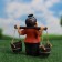 Garden figure "Grandpa with buckets" 20x7x19cm