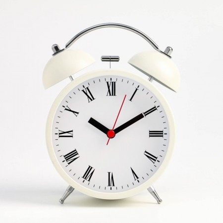 Alarm clock "Ronan", with backlight, 16 x 11 cm, white