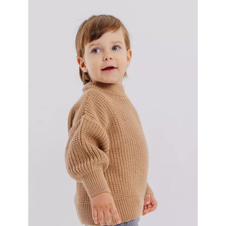 Sweater Children's Knitted Rant KnitWear, height 74 cm, beige color