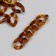 Decor for creativity plastic "Ring for the chain" marble cinnamon set 25 pcs 2.3x1.65 cm