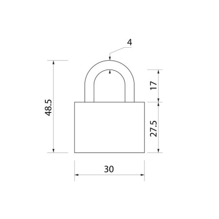 The castle of a hinged tundra 32 mm, 3 keys, suspension-3