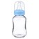 A bottle for feeding, classic throat, glass, slow flow, from 6 months, 150 ml., Mix color