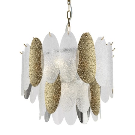 Suspended lamp 40W, 9XE14, 78x49 cm, brass-1