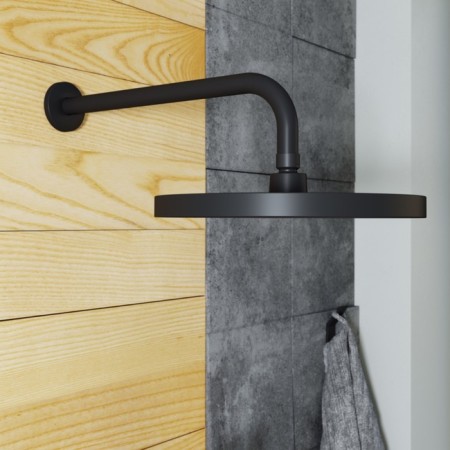Holder for the upper shower IDDIS 001bb35i61, 350x21x97 mm, black-3