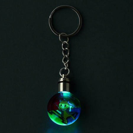 Keychain for keys with a flashlight "cat", 4 x 2 cm-4