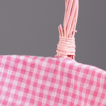 Wicker basket, 22 x 22 x 11 x 27 cm, pink-1