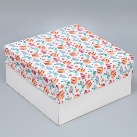 Cake box, confectionery packaging "Sweets", 31 x 31 x 15 cm