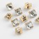 A set of buttons on the leg, d = 9 mm, 10 pcs, the color is transparent/gold
