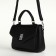 Women's bag on the Textura valve, small size, black color
