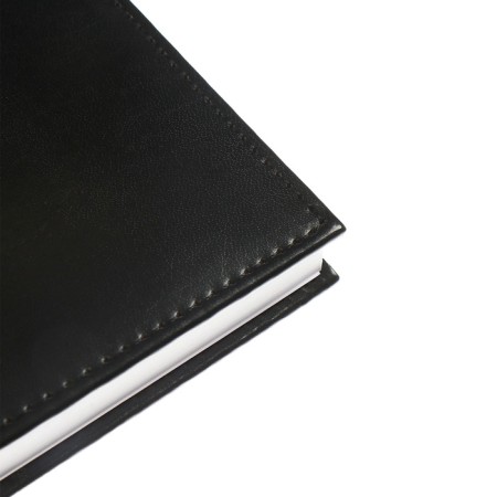 Diary Leduced A5 160 sheets attomex.visa, solid cover of artificial leather with foam rubber, liesse, block 70 g/m2, black-4