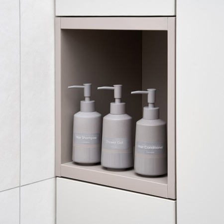 Magma liquid soap dispenser. Moroshka, 7x7x17.8 cm, gray color-1