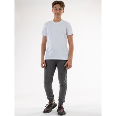 Sports pants for ISEE boys, height 122-128 cm, dark gray color