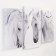Carty clock is wall-mounted, modular "horses", silent, 60 x 80 cm, triptych