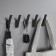 Furniture hook Cappio Asphodel, one -rot, black color