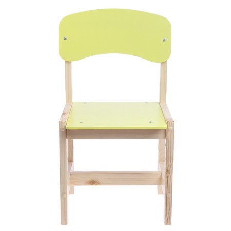 Wooden chair, children's, adjustable, yellow color-1