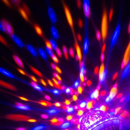 Light device "Around the sphere" 12 cm, E27, speaker, remote control, glow RGB-5