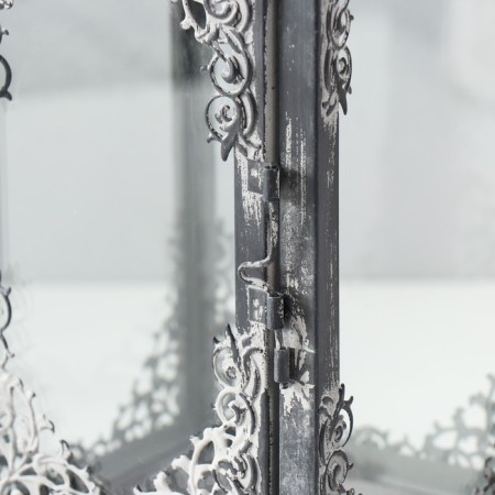 Climber Metal Lantern "Flower and Patterns" 13x13x33 cm-1