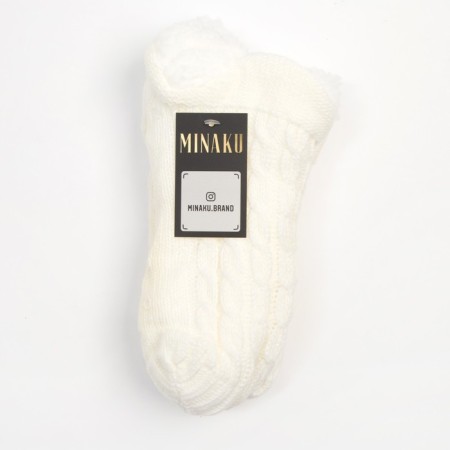Women's socks minaku ts. White, rr 35-37 (23 cm)-3