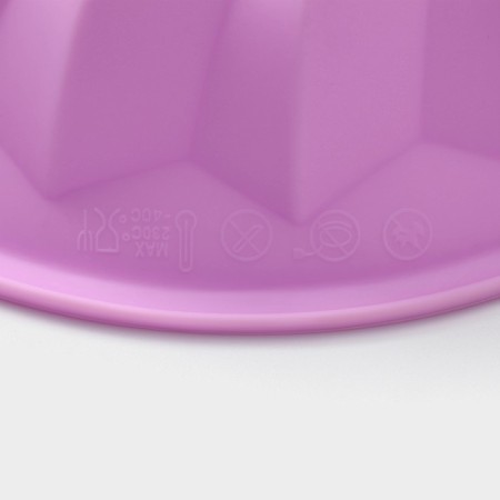 The form for baking the share "German cupcake. Custard ", silicone, 21.5 × 5 cm, pink color-5