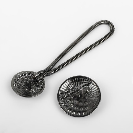 Decorative fastener, d = 2.5/3 cm, black color-2