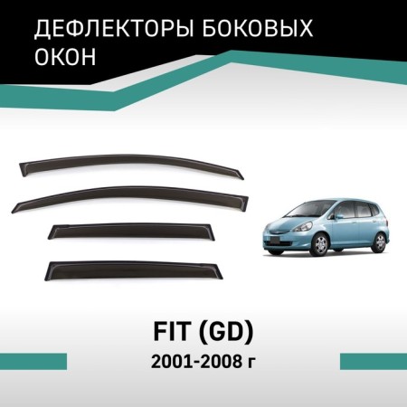 Defly window deflectors for Honda Fit (GD), 2001-2008