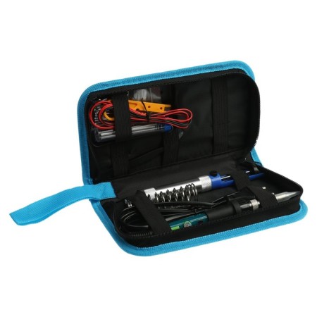 Solder set of tundra, soldering iron 60 watts with temperature adjustment, 15 objects-5