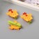 Decor for creativity wood, felt "clothespin. Cockerel-yaiko" set of 3 pcs 1.8x4.8 cm