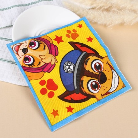 Paper Napkins "Sky and Gonchik", 33x33 cm, 20 pieces, 3 strata, puppy patrol-3
