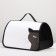 Bag - Frame -40 x 25 x 25 cm, white with a cat