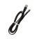 Lightning cable - usb, 2.4 a, braid fabric, flat, 1 meter, black