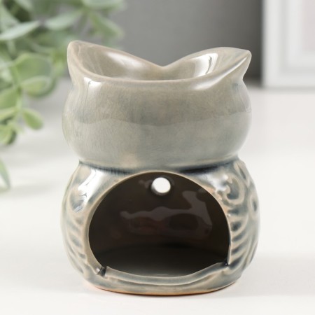 Aroma lamp ceramics "Patterned owl" mix 9.5x7.5x6 cm-3