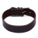 Collar of two-layer leather on the suede, 3.5 cm, Osh 41-51 cm, brown