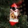 Christmas tree toy "candy winter night red", author’s painting, 10 cm, porcelain