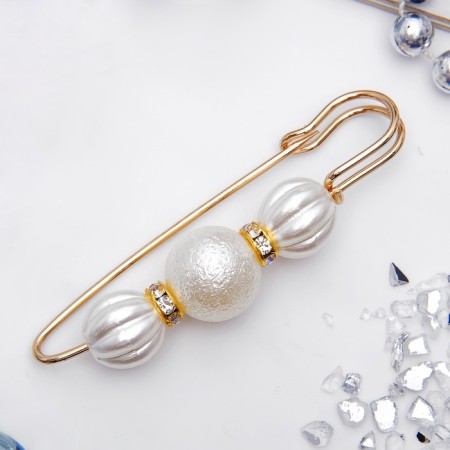 Marshmallow "marshmallow" 7 cm, white color in gold-3